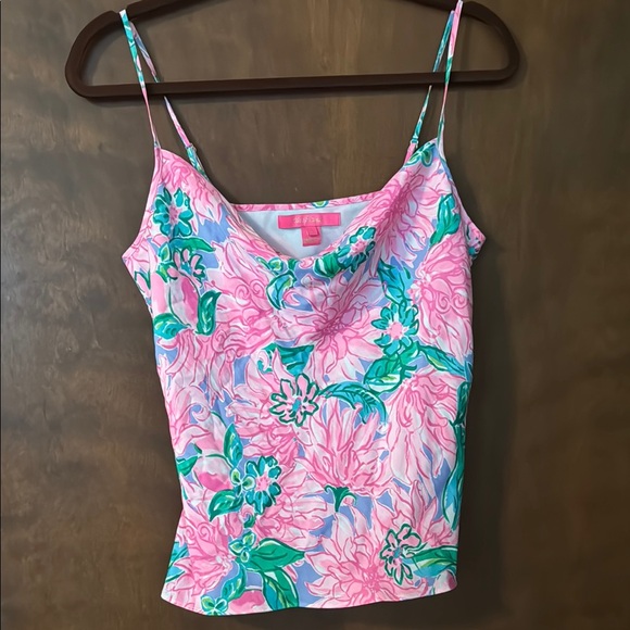 Lilly Pulitzer Pink and White Sleeveless Camisole - Picture 1 of 4